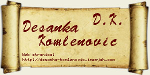 Desanka Komlenović vizit kartica